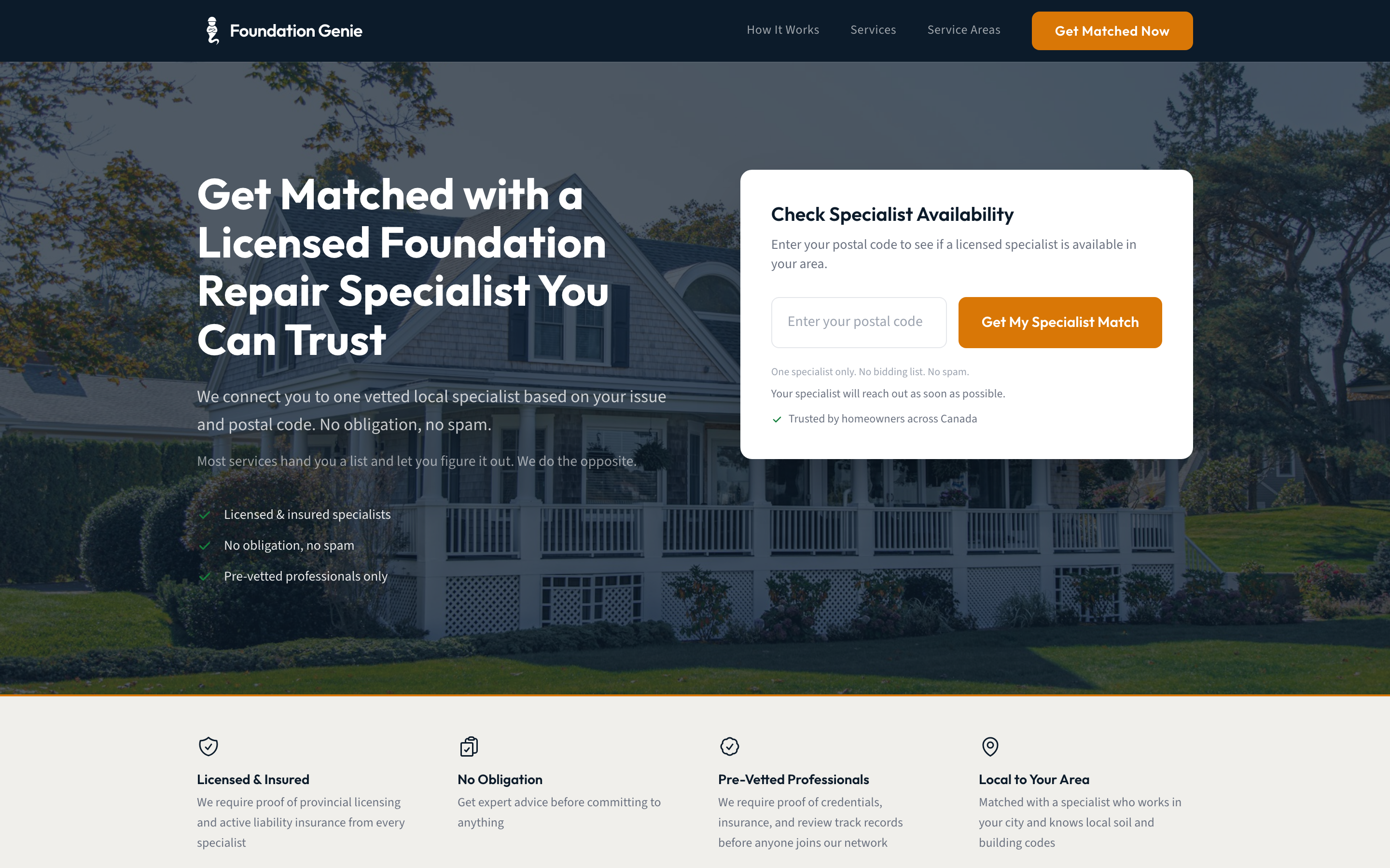 Screenshot of foundationgenie.com